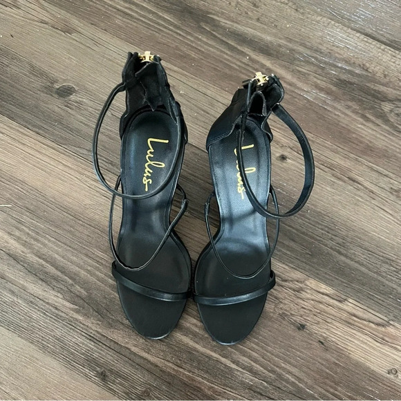 Lulus Shoes Women’s 7 Isabella Black Lucite Heels Mob Wife Night Out Baddie - Picture 3 of 8